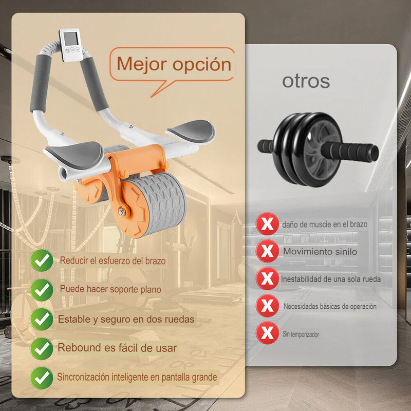 Ab Roller Rodillo Abdominales con Temporizador